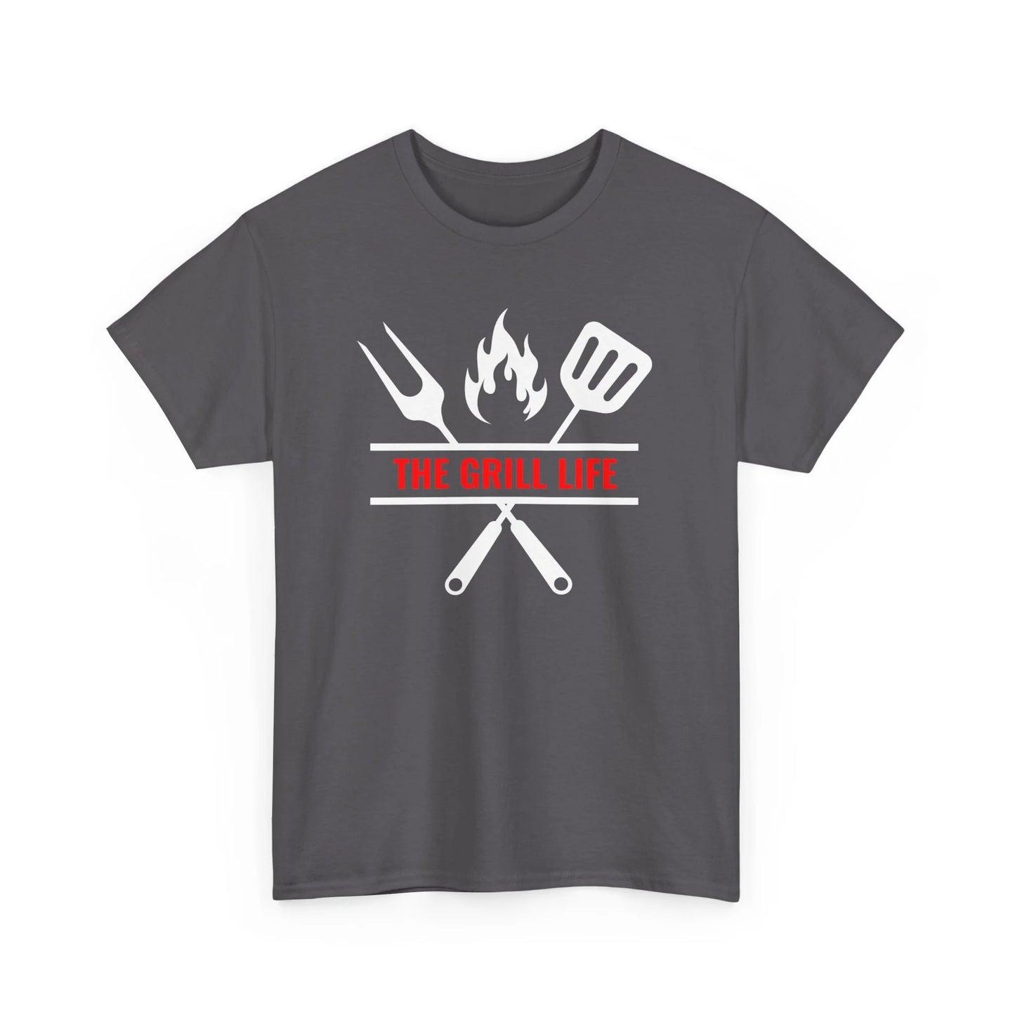 The Grill Life T-shirt Charcoal/Red